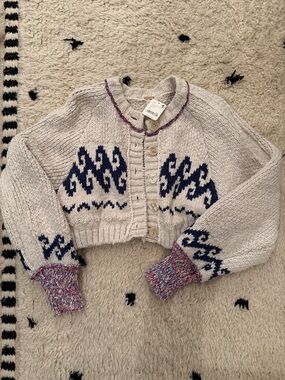 Three people nautical wave sweater. XS, NWT